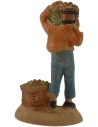 6 cm Pastore con frutta in pvc lux Mondo Presepi
