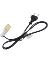 Portalámparas con luz de 10w blanco cálido E12-220v completo de