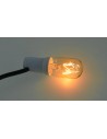 Portalampada con luce 10w bianco caldo E12-220v completo di