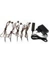 Kit 5 fuochi a led rossi con alimentatore Mondo Presepi