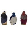 Set 3 Re Magi 12 cm vestiti in tessuto Mondo Presepi