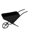 Carriola in metallo nera per statue 10 cm Mondo Presepi