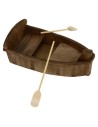 Barca in legno con remi cm 16X8,5X4,2 h Mondo Presepi