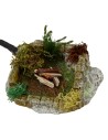 Bivacco con led effetto fuoco tremolante 220 V. cm 9x8,5x2 h