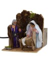 Natività 3 soggetti 10 cm in movimento Mondo Presepi