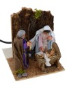 Natività 3 soggetti 10 cm in movimento Mondo Presepi
