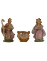 Natività 3 soggetti 4 cm in pvc Mondo Presepi