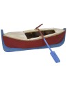 Barca in legno dipinta con remi cm 20x9,5x5,5 h Mondo Presepi