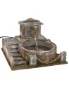 Fontana circolare con scala cm 26x26x18 h per statue 10-12 cm