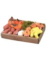 Cassetta in legno con frutta e verdura cm 5,7x4,2x0,9 h Mondo