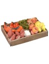 Cassetta in legno con frutta e verdura cm 5,7x4,2x0,9 h Mondo