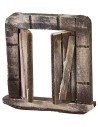 Finestra in legno con mensola e ante apribili cm 6,3x1x6,6 h