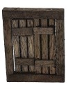 Finestra in legno scuro con ante apribili cm 4,6x0,7x5,9 h