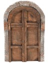 Portone con arco in legno a due battenti per statue cm 10-12 h