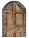 Portone con arco in legno a due battenti per statue cm 10-12 h