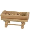 Mangiatoia in legno con fieno cm 8,5x4,8x4,8 h Mondo Presepi