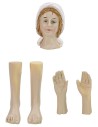 Testa, mani, piedi Natività cm 12-15 h Mondo Presepi