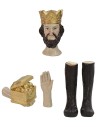 Testa, mani, piedi Tre Re Magi statue cm 12-15 h Mondo Presepi