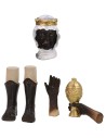 Testa, mani, piedi Tre Re Magi statue cm 12-15 h Mondo Presepi