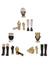 Testa, mani, piedi Tre Re Magi statue cm 12-15 h Mondo Presepi