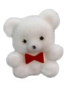Peluche bianco con fiocco rosso 3 cm Mondo Presepi