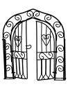 Cancello nero cm 13,5x2x15,5 h Mondo Presepi