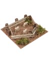 Ovile per pecore con recinto in legno cm 15,5x15,5x4 h Mondo