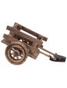 Carretto in legno con briglie 10,5x7,5x5,5 h Mondo Presepi