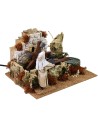 Noria con uomo in stile arabo in movimento cm 26x20x16 h Mondo