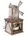Windmill with working grinder cm 15,5x15,5x36 h