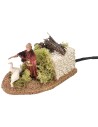 Peasant with geese double movement Landi Moranduzzo 10 cm