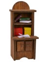 Libreria in legno con scrittoio e libri cm 5,5x4x12,5 h Mondo