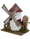Mulino a vento circolare funzionante con pala in legno cm