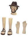 Tre set testa, mani, piedi per statue cm 14-15 h accessori