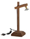 Lampione da strada in legno cm 4,5x4,5x13 h lampione, cavo