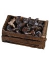 Cassetta in legno con funghi cm 4,8x2,8x2,8 h altezza, statue