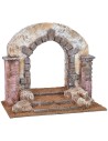 Arco attraversato da Cristo con la croce a spalle 25x15x22 h