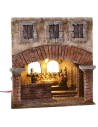 Ambientazione illuminata per ultima cena 29x29x32 h statue