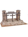 Ambientazione per crocifissione 48x27x25 h legno, statue