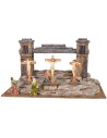 Ambientazione per crocifissione 48x27x25 h legno, statue