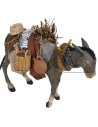 Asino con carico in movimento Pigini per statue 30 cm