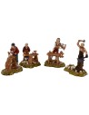 Set 4 scene mestieri serie 10 cm Landi Moranduzzo Mondo Presepi
