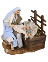 Maria con culla e bambino serie 30 cm Pigini