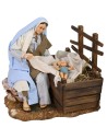 Natività 30 cm Pigini Maria con culla e San Giuseppe in piedi