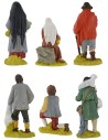 Set 6 statue in resina 10 cm altezza, resina, base, ragazzo