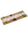 Strada bianca componibile per presepe cm 12x32x2 h sughero