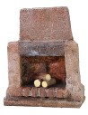 Camino con legna da ardere cm 6X3,5X7,5 h altezza, polistirene