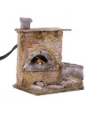 Forno effetto fuoco per Presepe cm 7,5x6,5x9,5 h altezza