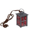 Lanterna rossa 3,5 volt cm 2,4x2,4x4,4 h lanterna, volt, cavo