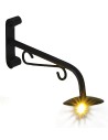 Lampione da campagna cm 8 con led a luce bianca calda 3V